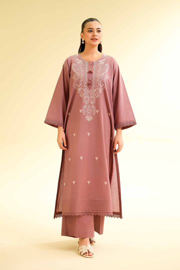 Nishat Linen 2 Piece - Dyed Embroidered Suit - 42501138 Online Shopping